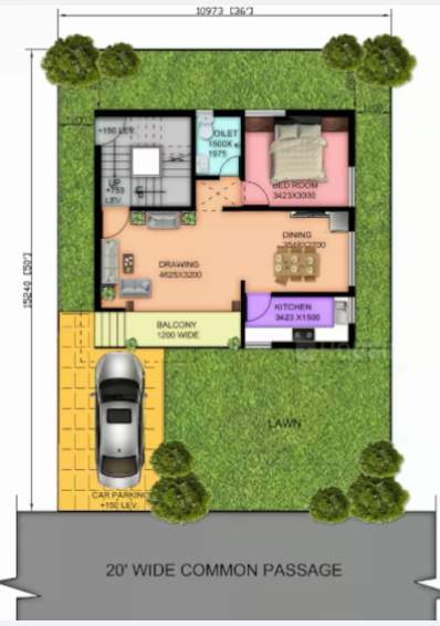  green city bunglow Floor Plan Ground Floor Plan