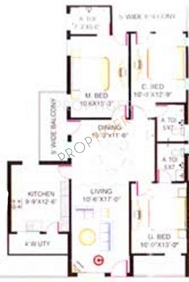 SMR Smr Vinay Crescent (3BHK+3T (1,625 sq ft) 1625 sq ft)