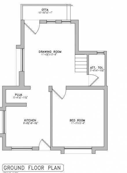  bungalows Floor Plan Ground Floor Plan
