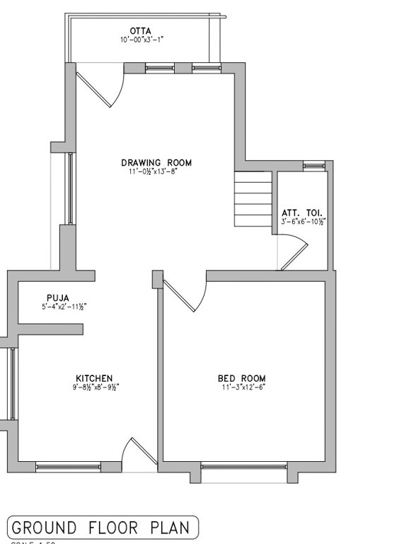  bungalows Floor Plan Ground Floor Plan