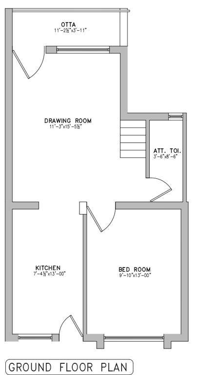  bungalows Floor Plan Ground Floor Plan