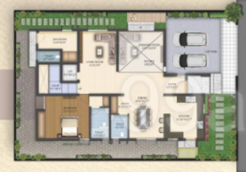 signature villas Floor Plan Ground Floor Plan
