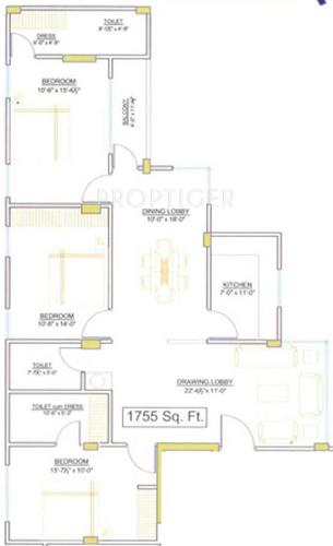 Laxmi Surya Darshan (3BHK+3T (1,755 sq ft) 1755 sq ft)