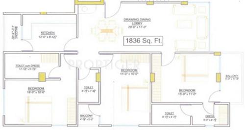 Laxmi Surya Darshan (3BHK+3T (1,836 sq ft) 1836 sq ft)