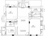 Floor Plan (2BHK+2T) India The Eastern Edifice Floor Plan (2BHK+2T)
