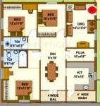 Gharonda Casarosa (3BHK+2T (1,658 sq ft)   Pooja Room 1658 sq ft)