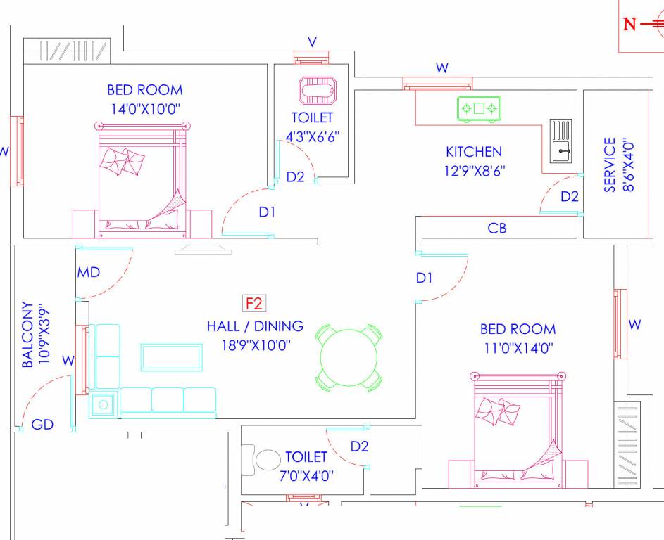  sri sai flats Floor Plan Floor Plan