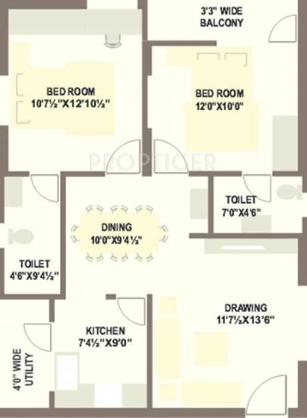Alekhya Crossandra (2BHK+2T (1,015 sq ft) 1015 sq ft) Alekhya Crossandra (2BHK+2T (1,015 sq ft) 1015 sq ft)