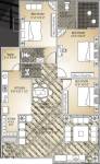 Sun Builders SUN DIVINE 2 Floor Plan (3BHK+3T)