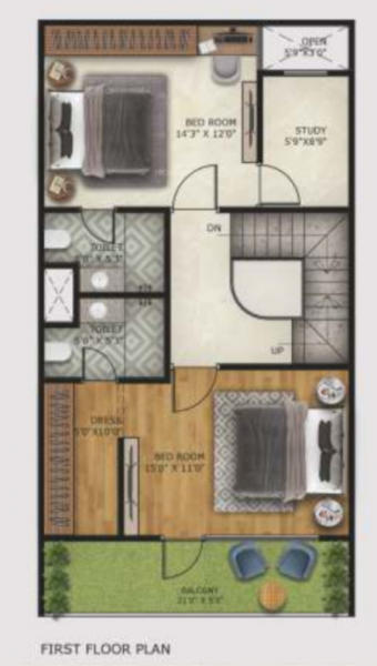  srishti-villas Floor Plan First Floor Plan
