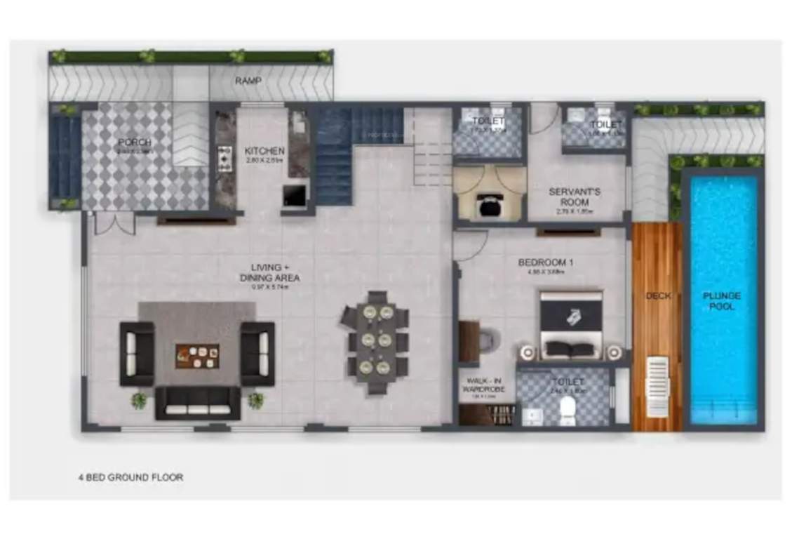 natures homes ecoluxia estates premium 3 and 4 bed villas Floor Plan Ground Floor Plan
