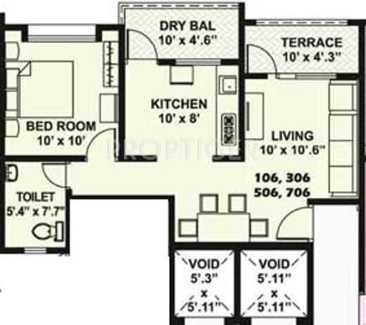 Aryavart Dream Homes (1BHK+1T (656 sq ft) 656 sq ft) Aryavart Dream Homes (1BHK+1T (656 sq ft) 656 sq ft)