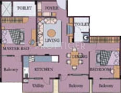 Vellara Vellara Palmyra (2BHK+2T (1,335 sq ft) 1335 sq ft)