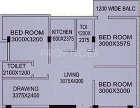 Sweet Niharkana Lake View (3BHK+2T (1,070 sq ft) 1070 sq ft)