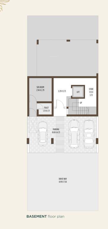  aastha grandeur Floor Plan Basement Floor Plan