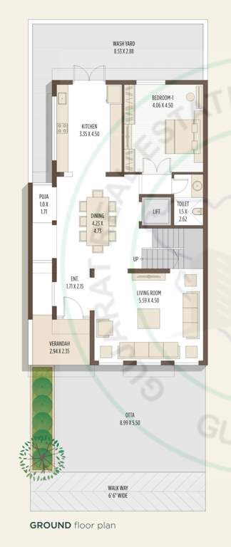  aastha grandeur Floor Plan Ground Floor Plan