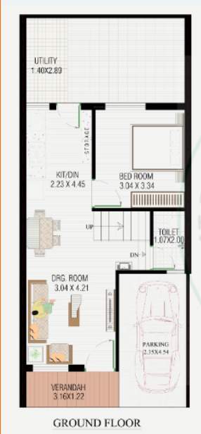  shree sr homes Floor Plan Ground Floor Plan