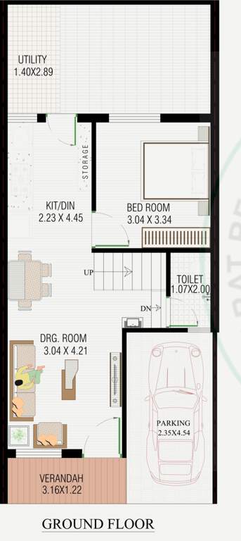  shree sr homes Floor Plan Ground Floor Plan