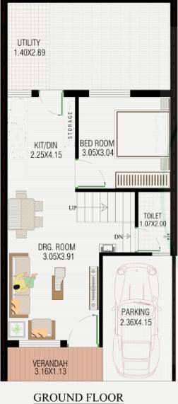  shree sr homes Floor Plan Ground Floor Plan