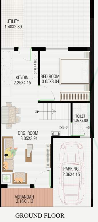  shree sr homes Floor Plan Ground Floor Plan