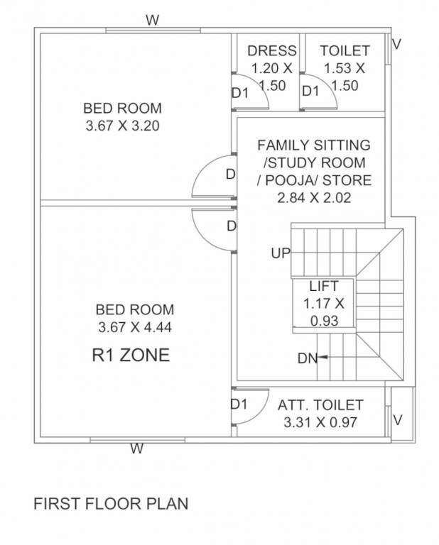  serene villa Floor Plan First Floor Plan
