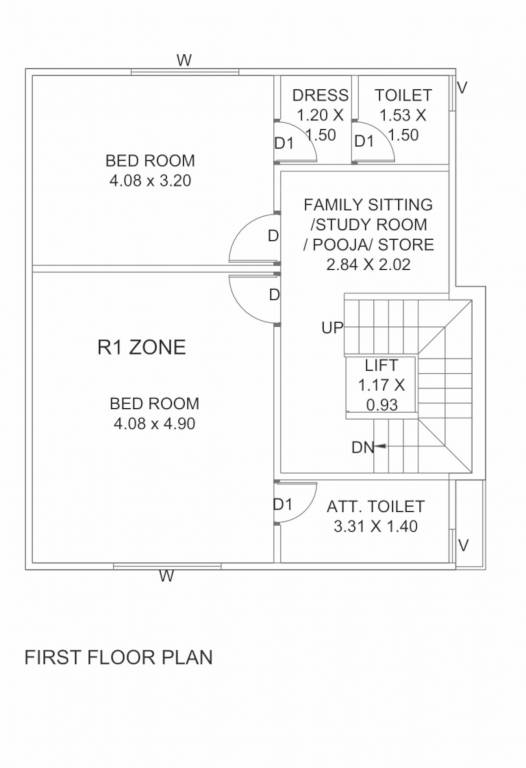  serene villa Floor Plan First Floor Plan