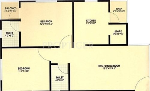 Aavkar Anand Vihar (2BHK+2T (945 sq ft) 945 sq ft)