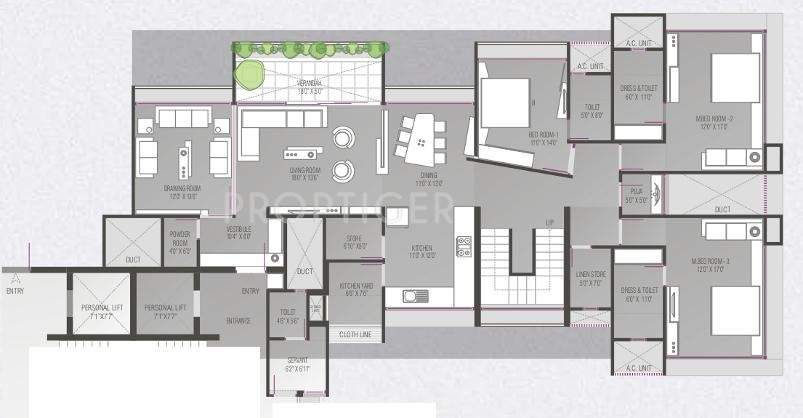 Popular Domain (4BHK+4T (4,950 sq ft) 4950 sq ft)