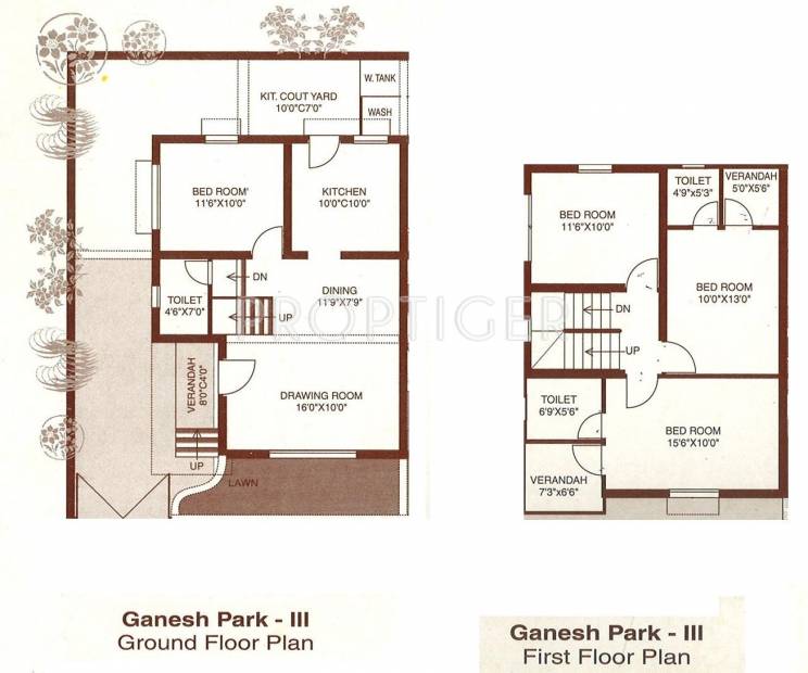 Shree Siddhi Group Ganesh Park 3 Floor Plan (4BHK+3T)