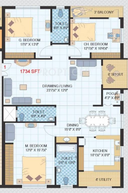 HSR Venkata Rama Serenity (3BHK+3T (1,734 sq ft) Pooja Room 1734 sq ft) HSR Venkata Rama Serenity (3BHK+3T (1,734 sq ft) Pooja Room 1734 sq ft)