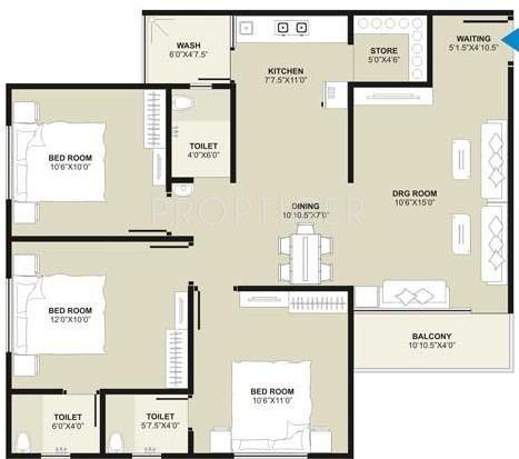 Mahadev Sri Nand City 6 (3BHK+3T (1,440 sq ft) 1440 sq ft)