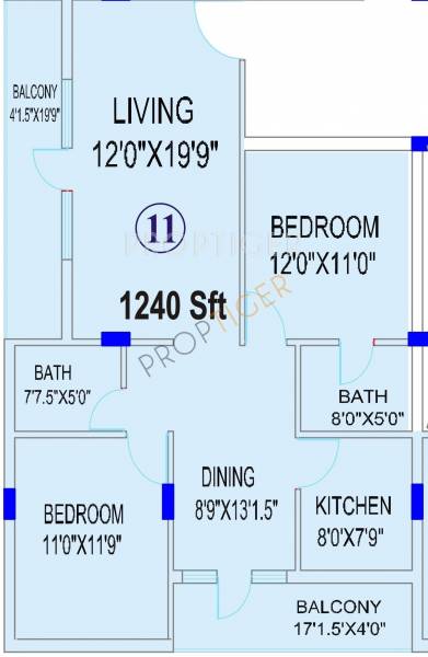 Laa Laa Regency (2BHK+2T (1,160 sq ft) 1160 sq ft)