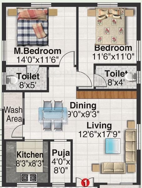 Aryamitra Conifers (2BHK+2T (1,250 sq ft) 1250 sq ft) Aryamitra Conifers (2BHK+2T (1,250 sq ft) 1250 sq ft)