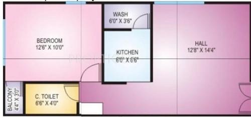 Space Space Park II (1BHK+1T (670 sq ft) 670 sq ft)