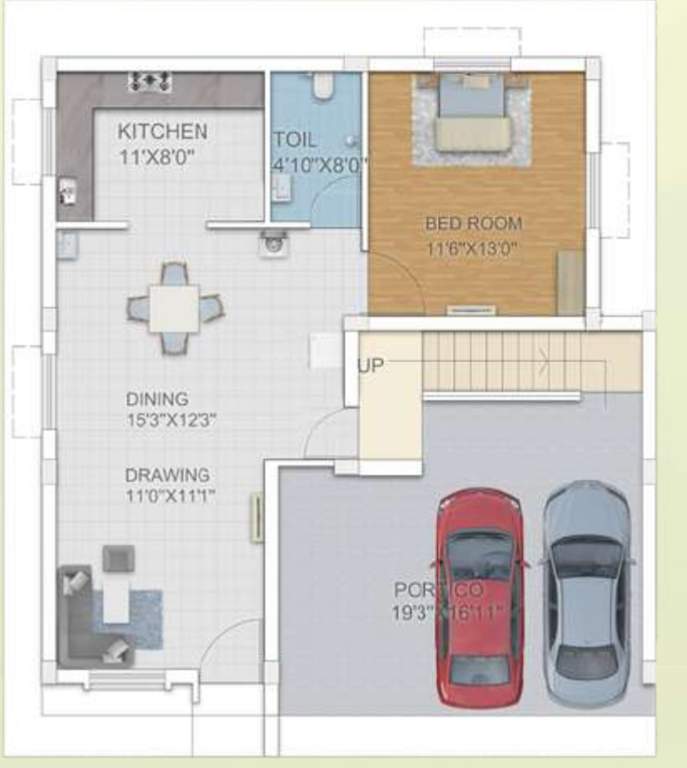 maruti residency phase vi extension Floor Plan Ground Floor Plan