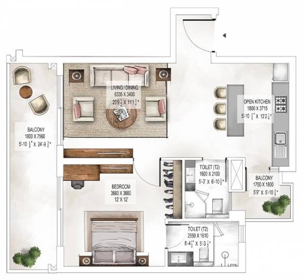  waterfall-suites-ii Floor Plan Floor Plan