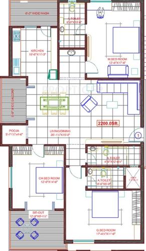 Anuhar Exotica (3BHK+3T (2,200 sq ft) 2200 sq ft)