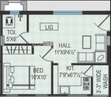 EAPL Sri Tirumala Harmony (1BHK+1T (522 sq ft) 522 sq ft)