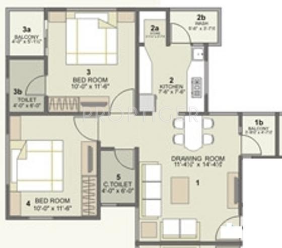 Raison Naiya Apartment (2BHK+2T (1,350 sq ft) 1350 sq ft) Raison Naiya Apartment (2BHK+2T (1,350 sq ft) 1350 sq ft)