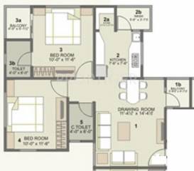 Raison Naiya Apartment (2BHK+2T (1,350 sq ft) 1350 sq ft) Raison Naiya Apartment (2BHK+2T (1,350 sq ft) 1350 sq ft)