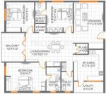 Anuhar A Square (3BHK+3T (2,175 sq ft)   Pooja Room 2175 sq ft)