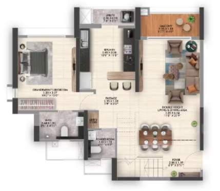 hinjewadi highland Floor Plan Lower Level Duplex Plan