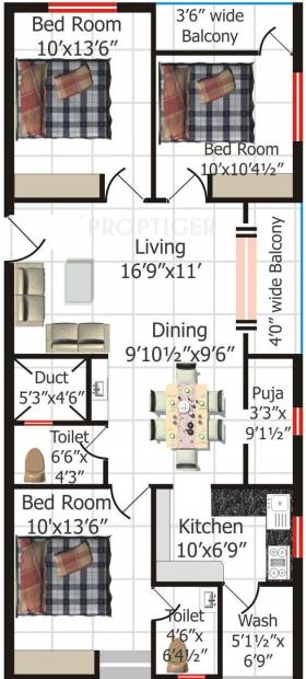 Shriya Sk Wonders (3BHK+2T (1,350 sq ft) + Pooja Room 1350 sq ft)