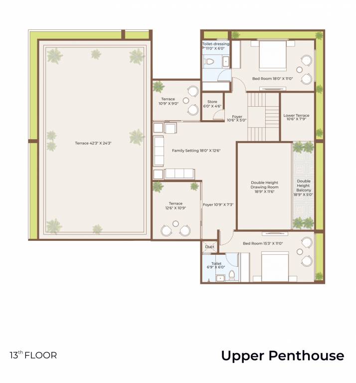  royal relexa gold Floor Plan Upper Level Penthouse Plan