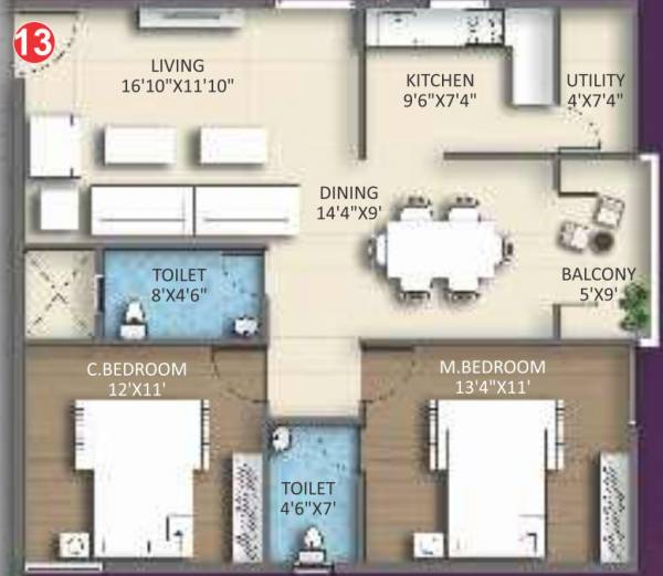  sathviks-nandanam Floor Plan Floor Plan