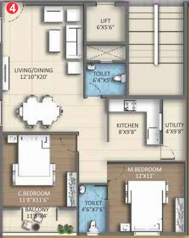  sathviks nandanam Floor Plan Floor Plan