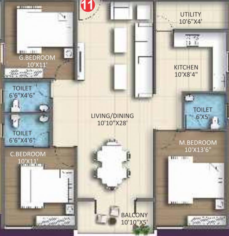  sathviks nandanam Floor Plan Floor Plan