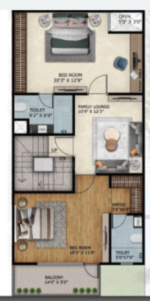  palm villas Floor Plan First Floor Plan