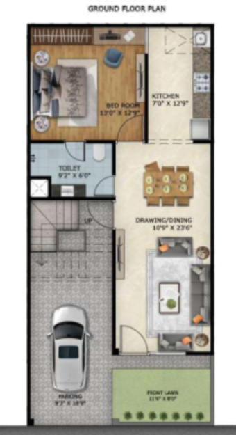  palm villas Floor Plan Ground Floor Plan