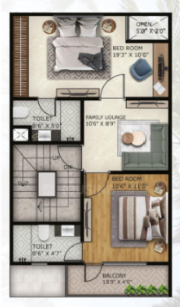  palm villas Floor Plan First Floor Plan